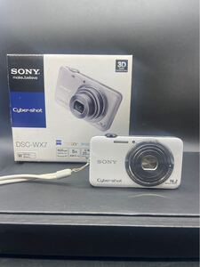 【0745】美品　SONY デジタルカメラ Cyber-shot DSC-WX7　ホワイト外観きれい・液晶傷なし　動作未確認