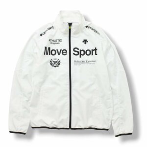 ★美品 人気プリント！ デサント DESCENTE トレーニング ジャケット L ホワイト ムーヴ スポーツ MOVE SPORT ラグラン スポーツ ウェア★