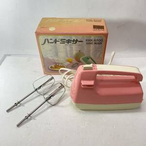 ハンドミキサー KHX-6500 ピンク 電動調理器 料理道具 キッチン用品 泡立て器 レトロ 動作品 当時物