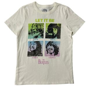 THE BEATLES 半袖バンドTシャツ LET IT BE ロックTx58 XS相当