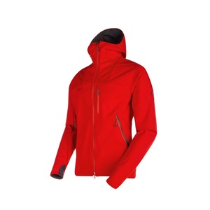 MAMMUT Ultimate Hoody Men XL(Asia2XL)spicy/black【新品】マムート ソフトシェル ジャケット 赤