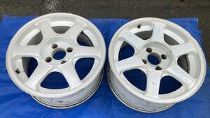 ★送料無料★ ヨコハマ YOKOHAMA AVS VS6 VS-6 17インチ R17×8J+35 PCD114.3 4H 4穴 2本セット 希少 廃版 絶版 当時物