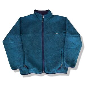 【90s】patagonia(パタゴニア) ヘビーレトロパイルカーディガン XL ディープパイル シンチラ グリセード フリースジャケット USA製