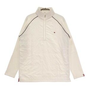 TOMMY HILFIGER GOLF トミー ヒルフィガーゴルフ 裏起毛 ハーフジップ ジャケット ホワイト系 L [240101126673] ゴルフウェア メンズ