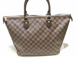 美品 ヴィトン トートバッグ サレヤMM ☆ N51182 ダミエ エベヌ レディース ▼ LOUIS VUITTON ハンドバッグ ブラウン 5D6DS