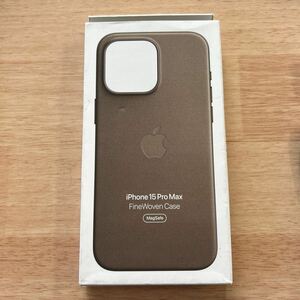 ★美品★※一部傷あApple アップル 純正 iPhone 15 Pro Max ファインウーブンケース・トープ 414C4