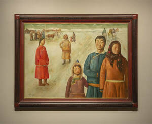 韦尔申 1992年作 冬日 油画 額装 著録品 真作保証 中国 絵画 現代美術