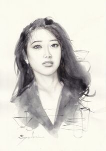 ☆イラスト原画　挿絵　西村春海 「午後のポートレート」