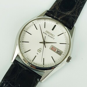 店舗保管品 希少 SEIKO KING QUARTZ 5856-8040 セイコー キングクォーツ 稼働品 電池交換済 腕時計 クォーツ タグ付き 現状品 ③