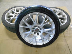 ☆中古タイヤ付き3本セット☆　HOKUTO Racing　17x7JJ/PCD/114.3/OFF+40/　タイヤ 215/45/17 / ブリヂストン B500Si 溝アリ