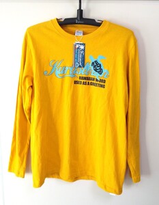 [送料込み] HAWAIIAN　ZEKY　FREESUAL/サイズＬ/ロングTシャツ/長袖/未使用品/タグ付き/黄/