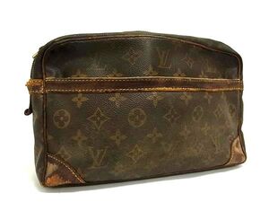 1円 LOUIS VUITTON ルイヴィトン M51845 モノグラム コンピエーニュ28 クラッチバッグ セカンドバッグ ブラウン系 FE7132