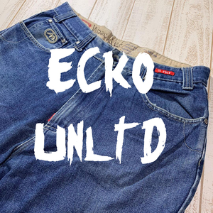 ビッグサイズ【ECKO UNLTD】エコーアンリミテッド ワイドデニムパンツ バギーデニム 36インチ