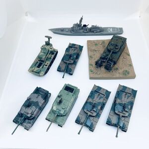 UCC 最強の陸自 / コナミ 陸上自衛隊装備大全 1/144 ミックス 戦車7台 戦艦1台 セット ジャンク ◇ 玩具 ホビー コレクター ミニチュア ⑥