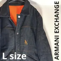 ARMANI EXCHANGE リバーシブルパファーデニムジャケット/コットンL