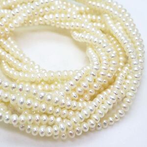 良品!!テリ良し!!＊本真珠5連ネックレス＊m 約39.4g 約50.5cm パール pearl necklace jewelry silver DA0/DA0