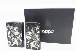 R741-X6-227 ◎ zippo ジッポー 鯉デザイン 2個セット ライター 喫煙グッズ 現状品② ◎