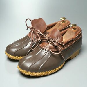 W2259//アメリカ製*L.L.ビーン/L.L.Bean*ビーンブーツ ラバーモカシン/アウトドアシューズ/ローカット/靴/茶/ブラウン