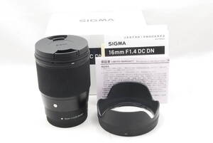 ★美品★ 希少 即決 売切 格安 SIGMA シグマ Contemporary 16mm F1.4 DC DN 017 キャノンEF-M用（R6-572）