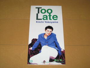 Too Late / ほほえみ返らない 8cmシングルCD 横山輝一 カラオケ付き PSDR-5074