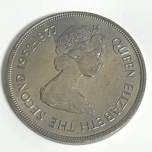 BAILIWICK OF JERSEY 1952-1977 25 PENCE QUEEN ELIZABETH ジャージー島 エリザベス コイン