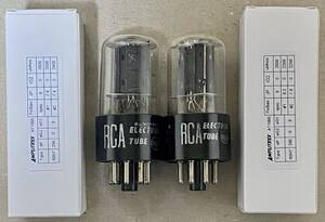 ■USED38637■ RCA 6SN7GTB（ブラックプレート、ボトムゲッター）２本セット