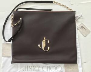 新品 32万★イタリア製★ジミーチュウ JIMMY CHOO★高級カーフレザー★ショルダーバッグ★Varenne shoulder/L ヴァレンヌ★本革鞄 ビジネス