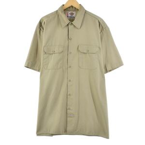 古着 ディッキーズ Dickies 半袖 ワークシャツ メンズXL /eaa254745 【LP2311】