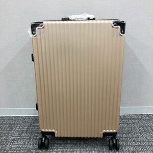 キャリーケース スーツケース60L キャリーバッグ 軽量 旅行 シャンパンゴールド