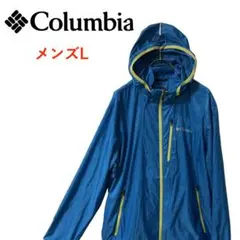 T2931*Columbia*コロンビア*薄手*パーカー*青*メンズL