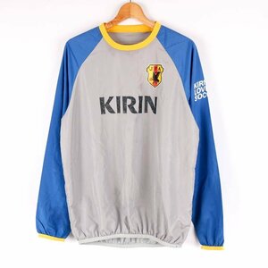 キリン ピステ ウィンドブレーカー ラウンドネック アウター サッカー スポーツウェア メンズ lサイズ グレー KIRIN