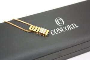 827 CONCORD コンコルド 750 K18 ネックレス ダイヤモンド 0.27ct アジャスター付き