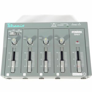 美品 FOSTEX Tetramix 4ch mixer MN04 LINE MIC / フォステクス 電池駆動 動作品