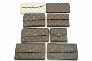 1円〜 ルイ ヴィトン LV 折り 長財布 札入れ 8点セット まとめ モノグラム ダミエアズール Louis Vuitton 9661k