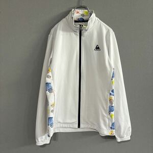 le coq sportif ルコックスポルティフ　ジャージ　上　ジップアップ　スポーツ トラックジャケット　サイズL レディース　ホワイト