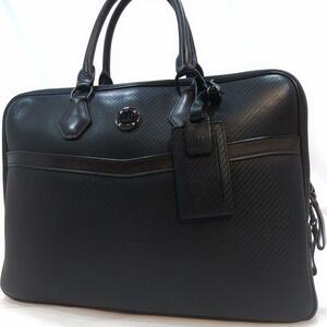 【美品】ダンヒル dunhill シャーシ ビジネスバッグ トートバッグ メンズ レザー 本革 ビジネス A4/PC可 ブリーフケース 黒色 ブラック