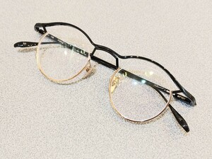 新品 FACTORY900 ファクトリー900 日本製　ブランド　メガネ　眼鏡　高級感　上品　軽い　ブラック×ゴールド