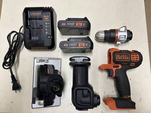 BLACK+DECKER ブラックアンドデッカー 18V EVO183C1 充電池2個付き ドリルドライバー 丸ノコ マルチのこぎり