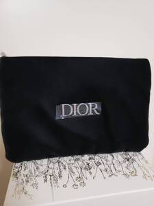 新品★DIOR ディオール オリジナル ポーチ♪ノベルティ♪DIORロゴ♪ブラック★非売品