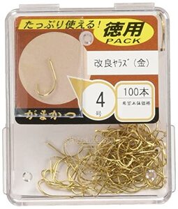 がまかつ(Gamakatsu) シングルフック 改良ヤラズ 金 ザ・ボックス 7号 100本 金