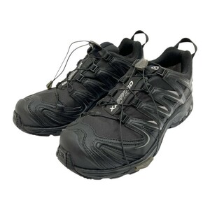 ◆◆ SALOMON サロモン シューズ トレイルランニングシューズ ゴアテックス 25.0cm US7 366786 ブラック やや傷や汚れあり