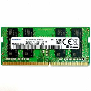 SAMSUNG ノートPC用 メモリ 16GB 2Rx8 PC4-2400T-SE1-11 SO-DIMM M471A2K43CB1-CRC サムスン