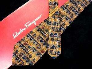 ♪今週の特売980円～♪2612♪良品【Ferragamo】フェラガモ【馬 ウマ 動物 像 柄】ネクタイ♪