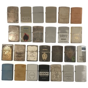 【Zippo 大量26個まとめ】65th anniversary メタル貼り 97年 / GURANTEE 05年 / CLASSIC / Windy / LIMITED EDITION /SOLID BRASS 等 J959