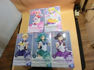 T【タ6-42】【140サイズ】未開封/美少女戦士セーラームーン Eternal GLITTER＆GLAMOURS フィギュア 5種セット