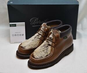 SALE 50%OFF!! パラブーツ paraboot　レディス チロリアン ラビットファー MILLA LAPIN 168672-4 23.5cm相当 未使用品 フランス製