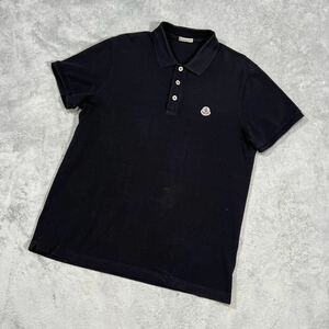 1円〜　極美品　MONCLER モンクレール 半袖ポロシャツ ブラック　Lサイズ 8307