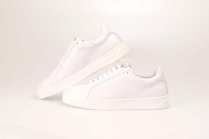 特価 ランバン メンズ レザー スニーカー DDB0 ホワイト サイズ40 約25.3cm LANVIN SKDK0A GOTE E23 0000 WHITE 新品