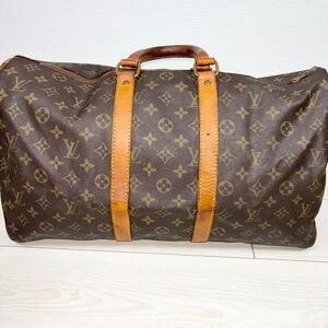 LOUIS VUITTON キーポル45 バンドリエール モノグラム ボストンバッグ ルイヴィトン ブラウン レザー