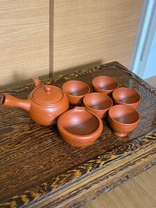 常滑焼 茶器セット 急須 朱泥 茶器 在銘